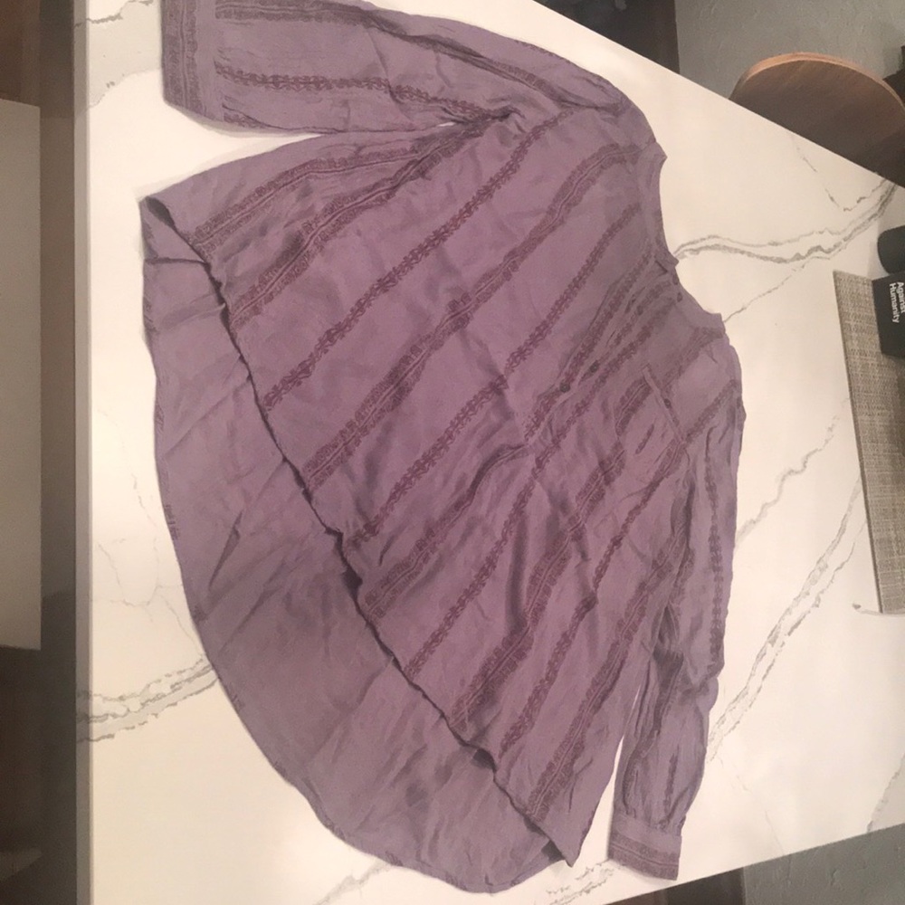 Purple free people blouse